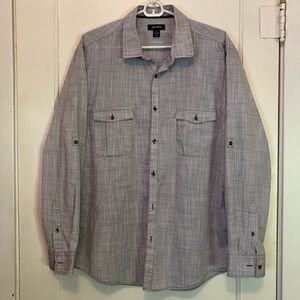 ALFANI Men’s light gray button down shirt, like new, lightweight - size XL